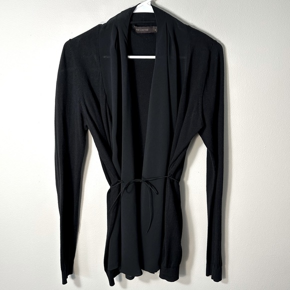 Women’s Black Belted Cardigan Sweater - Medium - Picture 1 of 13